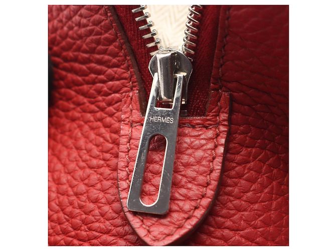Hermès Borsa Victoria 35 Hermes in Bordeaux Rosso Bordò - vista 12