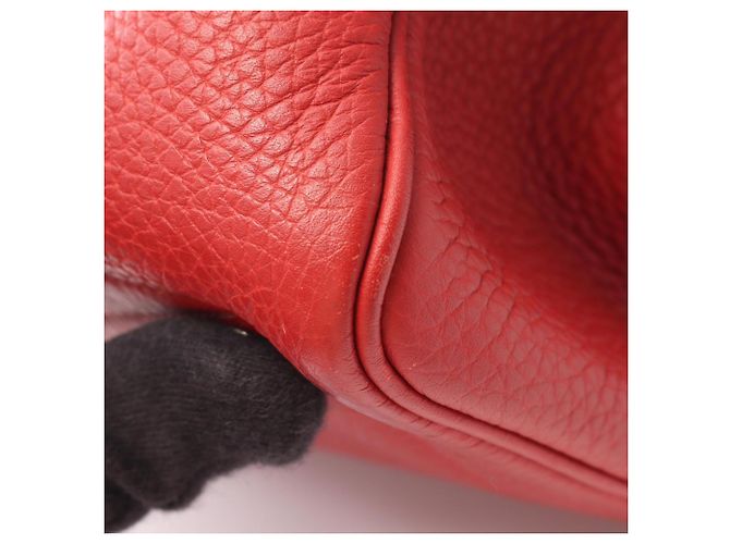 Hermès Borsa Victoria 35 Hermes in Bordeaux Rosso Bordò - vista 7