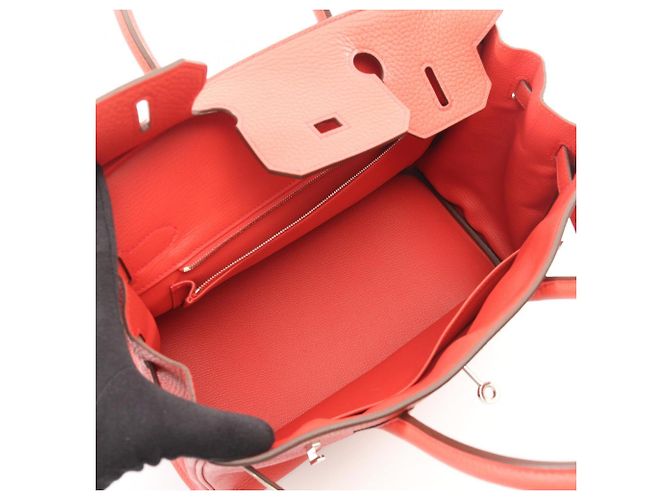Hermès Borsa Hermes Birkin 30 Bougainvillea Rosa - vista 3