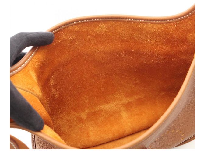 Hermès Borsa a tracolla Hermes Evelyne 3 Trois PM Marrone - vista 7