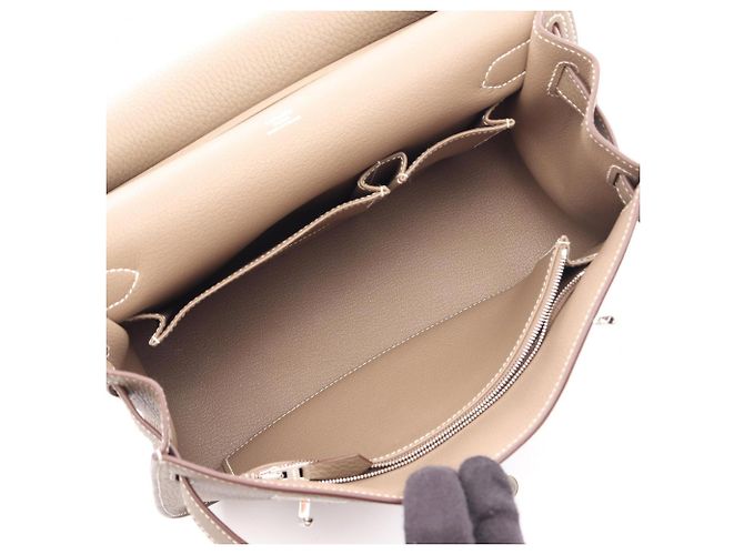 Hermès Borsa a tracolla Hermes Jypsiere 28 Marrone Taupe - vista 3