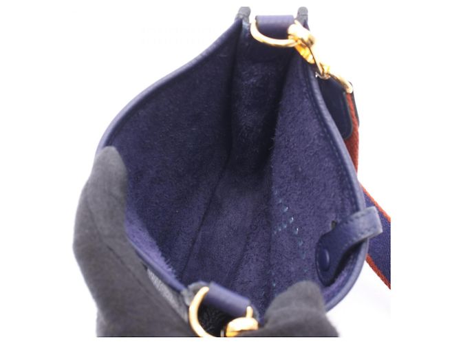 Hermès Borsa a tracolla Hermes Evelyne TPM in Navy Porpora Blu navy - vista 3
