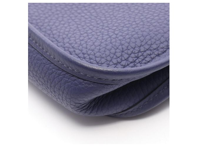 Hermès Borsa a tracolla Hermes Evelyne TPM in Navy Porpora Blu navy - vista 7