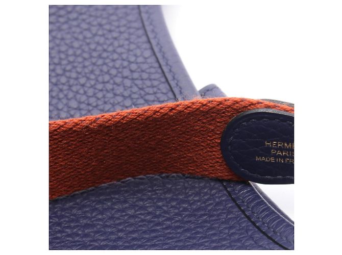 Hermès Borsa a tracolla Hermes Evelyne TPM in Navy Porpora Blu navy - vista 8
