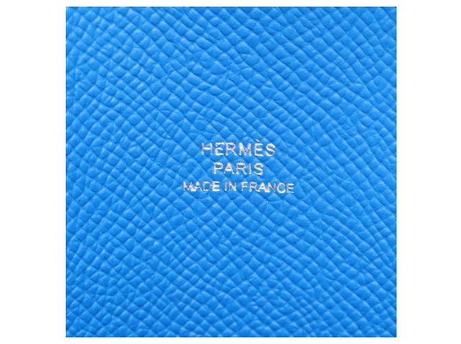 Hermès Borsa a tracolla Hermes Blue Epsom Leather Snap To Go - vista 4