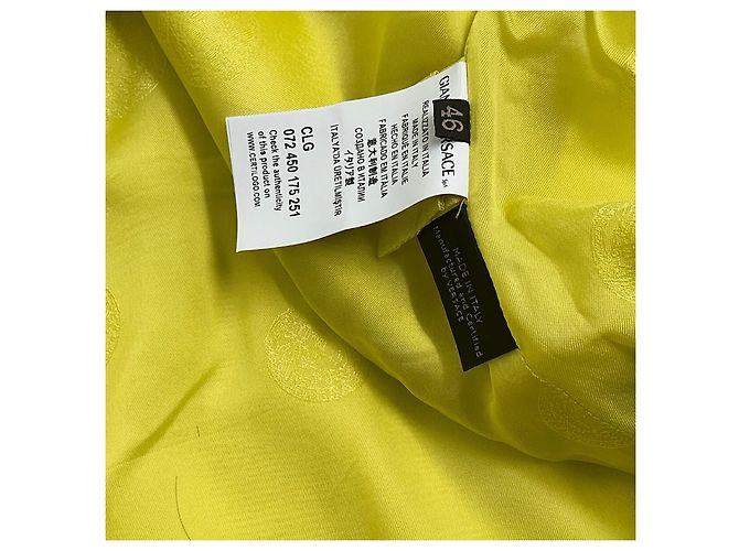 Cappotto Versace in cotone giallo - vista 6