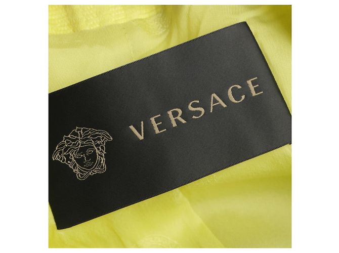 Cappotto Versace in cotone giallo - vista 7