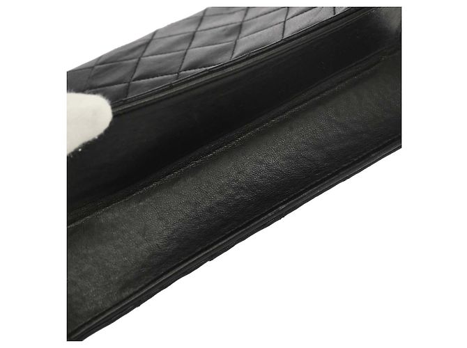 Chanel Vintage Classic Flap Matelassé in agnello Nero - vista 7