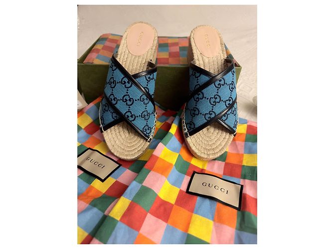 Espadrillas Gucci GG Supreme Blu - vista 15