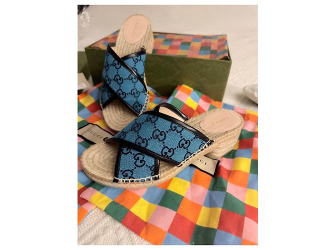 Espadrillas Gucci GG Supreme Blu - vista 16