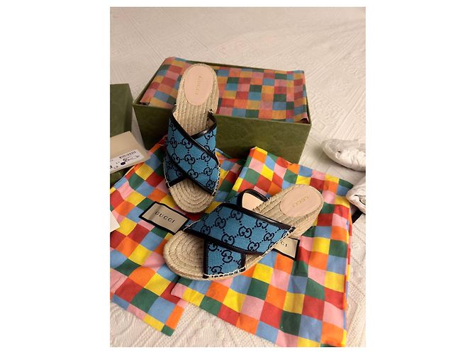 Espadrillas Gucci GG Supreme Blu - vista 17
