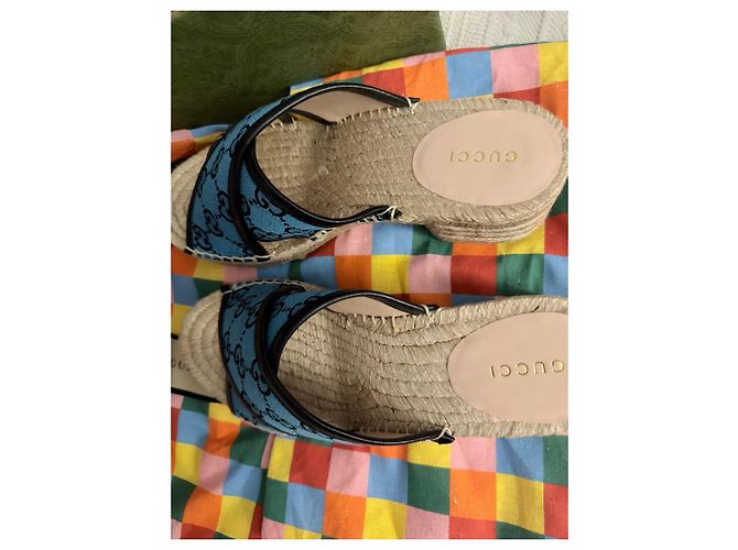 Espadrillas Gucci GG Supreme Blu - vista 18