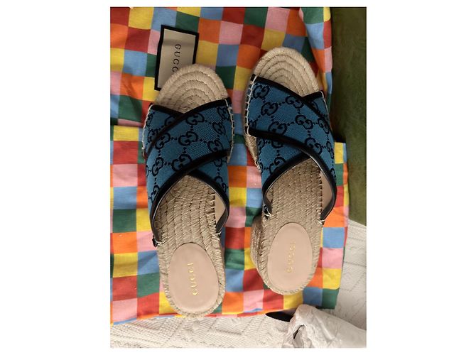 Espadrillas Gucci GG Supreme Blu - vista 19