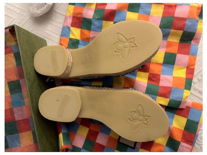 Espadrillas Gucci GG Supreme Blu - vista 9