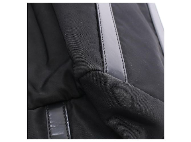 Borsa a tracolla in nylon nero e pelle Prada - vista 6