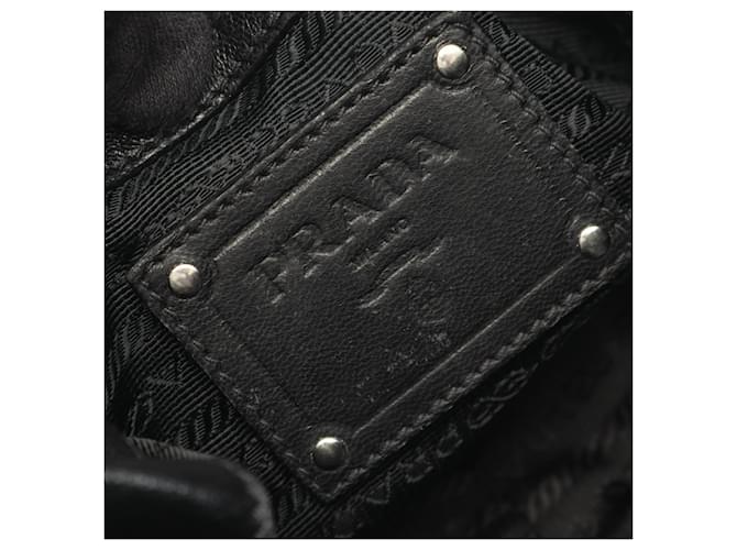 Borsa a righe Prada Nero - vista 4