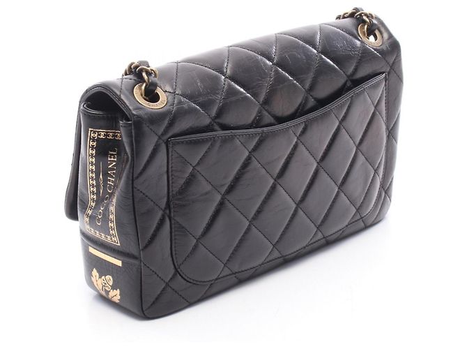 Borsa a tracolla in pelle matelassé Chanel Nero - vista 2