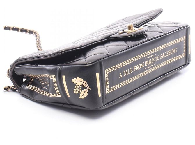 Borsa a tracolla in pelle matelassé Chanel Nero - vista 8