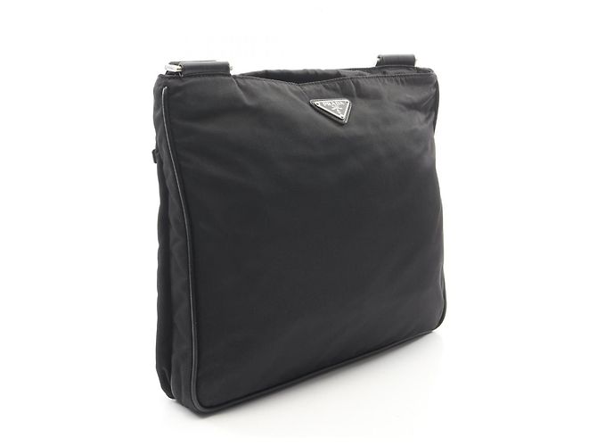Borsa a tracolla in pelle Saffiano e nylon Prada Nero - vista 2
