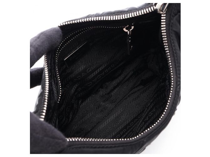 Borsa a tracolla Prada TESSUTO QUILTING Nero - vista 3