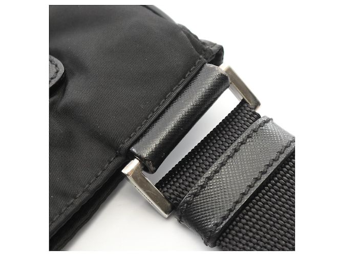 Borsa a tracolla in pelle Saffiano nera Prada Nero - vista 10