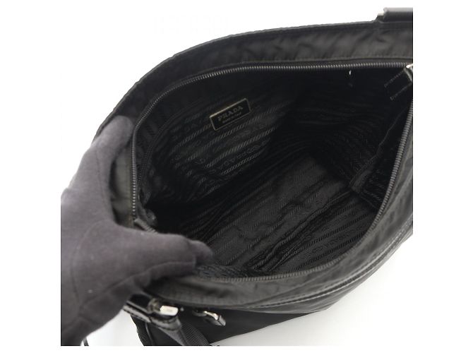 Borsa a tracolla in pelle Saffiano nera Prada Nero - vista 3