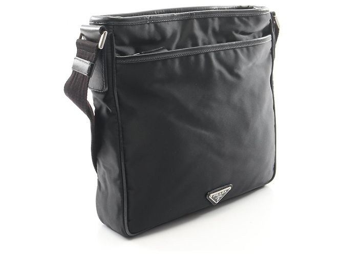 Borsa a tracolla in pelle Saffiano Prada Nero - vista 2