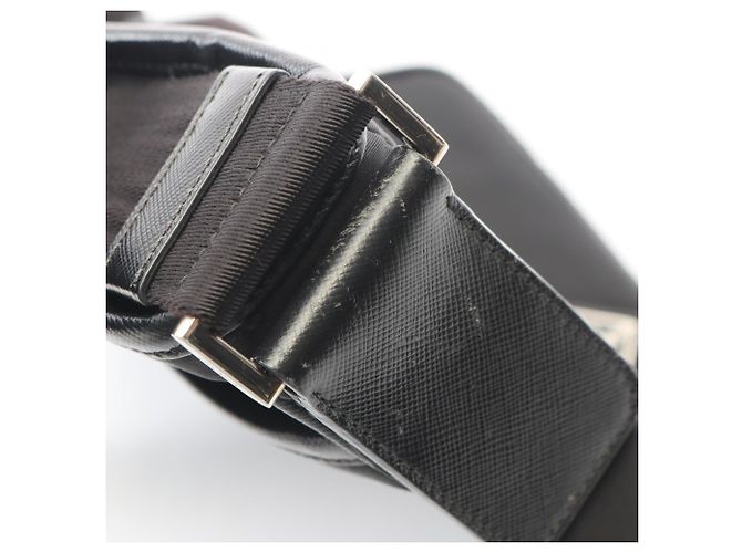 Borsa a tracolla in pelle Saffiano Prada Nero - vista 9