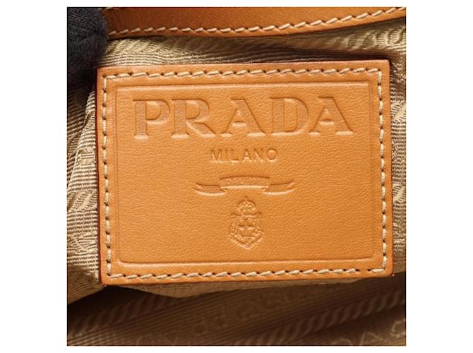 Borsa a tracolla PRADA LOGO JACQUARD Beige - vista 4