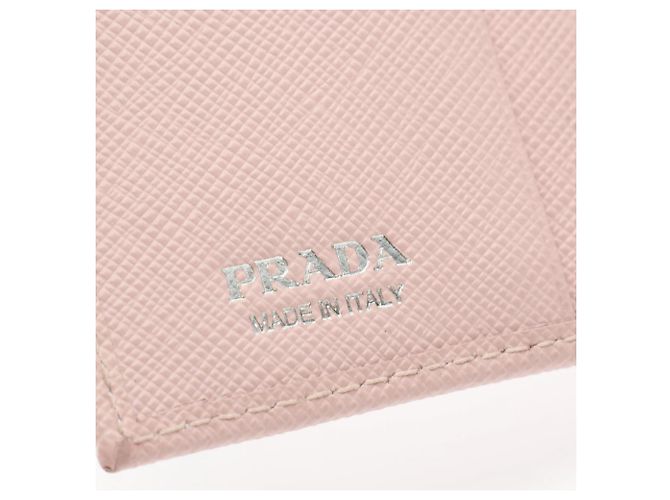 Prada Saffiano Triang Bi-Fold Wallet Pink - Ansicht 5