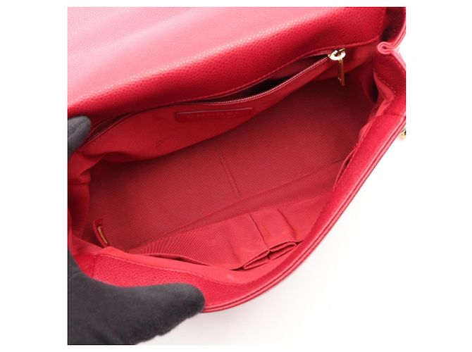 Chanel Red Matelassé Top Handle Handtasche Rot - Ansicht 3
