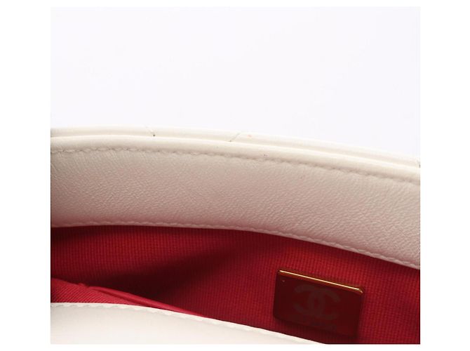 Borsa a Spalla Chanel Matelassé Heart Lock Bianco - vista 10