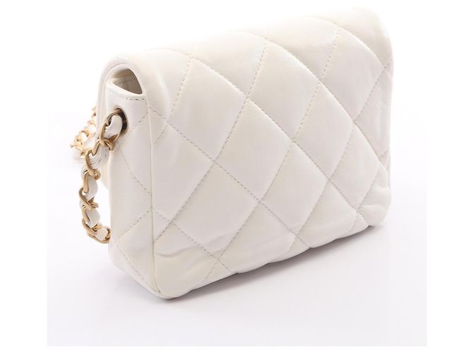 Borsa a Spalla Chanel Matelassé Heart Lock Bianco - vista 2
