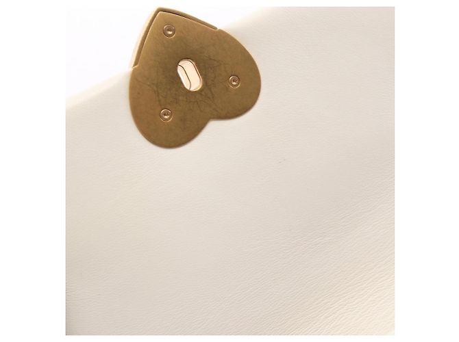 Borsa a Spalla Chanel Matelassé Heart Lock Bianco - vista 8
