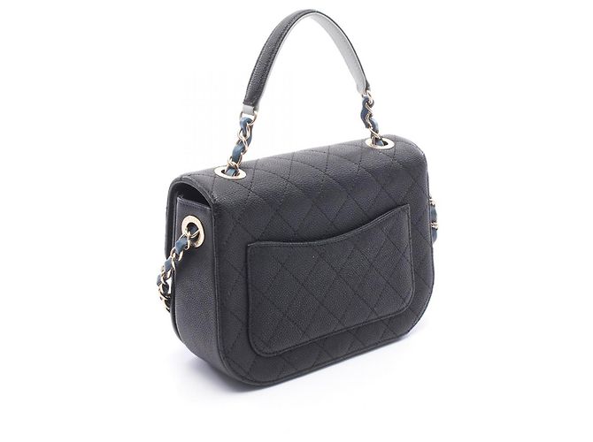 Borsa a tracolla Chanel Matelassé Half Coco Nero - vista 2