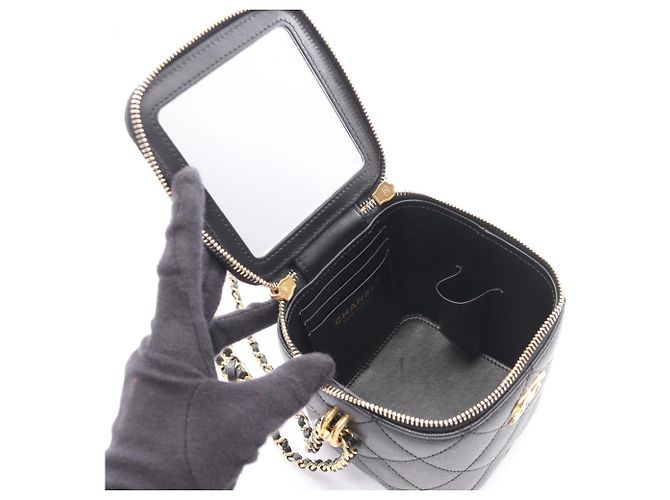 Vanity Bolso de Neceser Matelassé Chanel Negro - vista 3