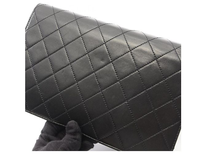 Borsa a tracolla Chanel Matelassé Full Flap Push-Lock Nero - vista 10