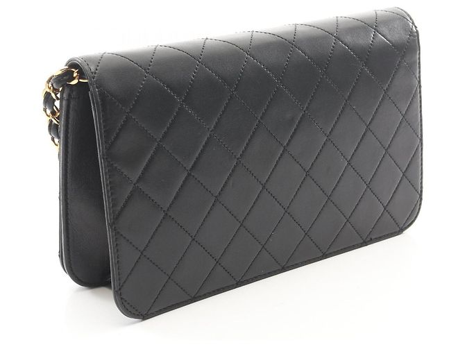 Borsa a tracolla Chanel Matelassé Full Flap Push-Lock Nero - vista 2
