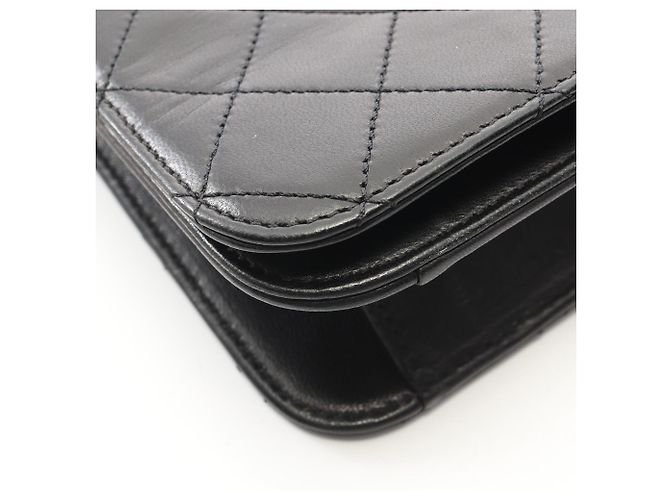 Borsa a tracolla Chanel Matelassé Full Flap Push-Lock Nero - vista 9