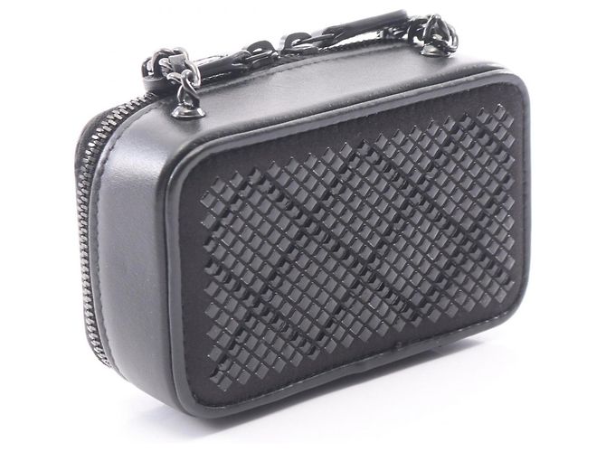 Mini borsa a tracolla Chanel Matelassé Nero - vista 2