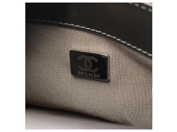 Borsa a Spalla Chanel Matelassé Round Flap Small Marrone - vista 5
