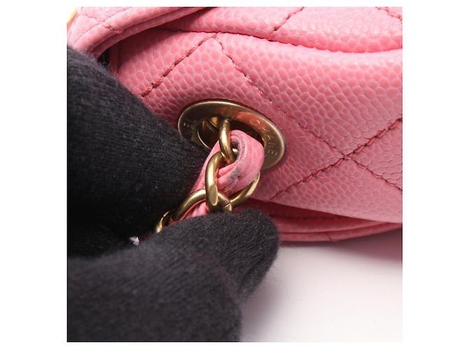 Borsa a tracolla mini messenger matelassé Chanel Rosa - vista 7