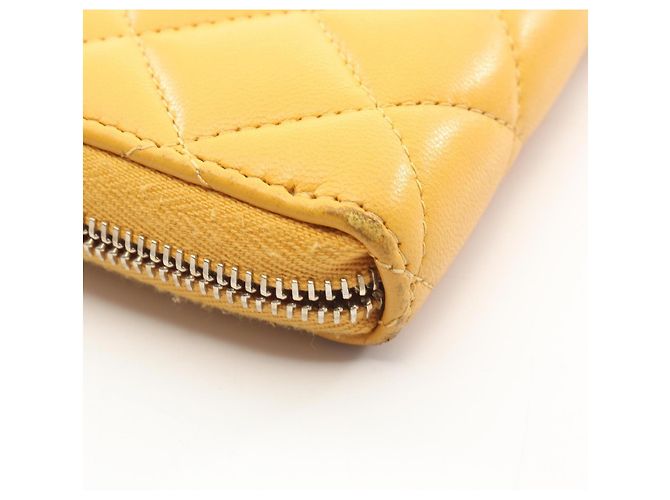 Chanel Matelassé Long Wallet Gelb - Ansicht 10