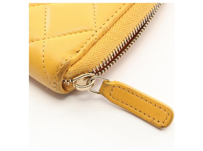 Chanel Matelassé Long Wallet Gelb - Ansicht 11
