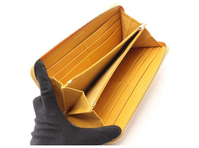 Chanel Matelassé Long Wallet Gelb - Ansicht 3