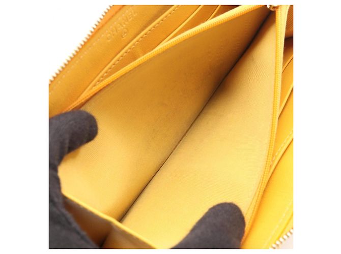 Chanel Matelassé Long Wallet Gelb - Ansicht 6