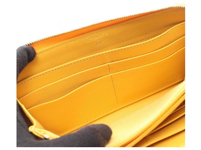 Chanel Matelassé Long Wallet Gelb - Ansicht 7