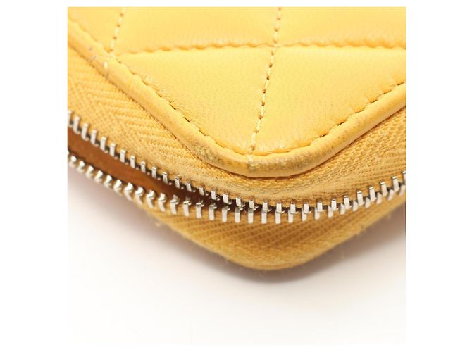 Chanel Matelassé Long Wallet Gelb - Ansicht 9