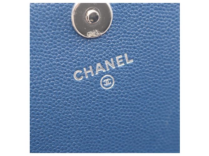Borsa a Spalla Chanel Matelassé Chain Blu - vista 4