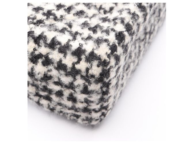 Borsa a Spalla Chanel Matelassé Houndstooth Nero Bianco - vista 7